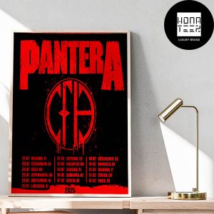 Pantera European 2025 Tour Date Fan Gifts Home Decor Poster Canvas