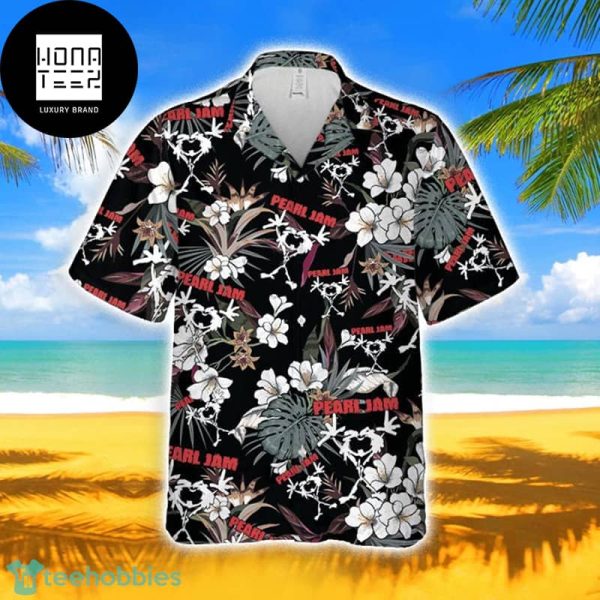 Pearl Jam With Tropical Floral Pattern 2024 Trendy Hawaiian Shirt