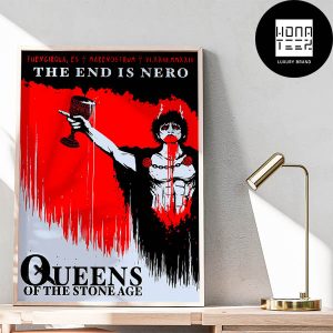 Queens Of The Stone Age at Marenostrum Music Castle Park Spain on June 23 2024 Fan Gifts Home Decor Poster Canvas