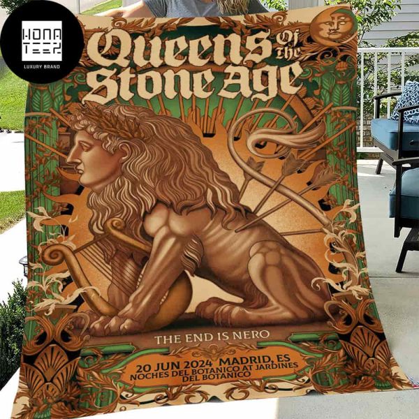 Queens of the Stone Age at Real Jardín Botánico Alfonso XIII Spain on June 20 2024 Fleece Blanket