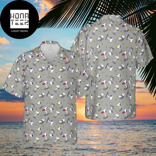 Snoopy Emotions Gray Color 2024 Trendy Hawaiian Shirt