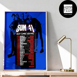 Sum 41 UK EU Summer Festivals 2024 Fan Gifts Home Decor Poster Canvas