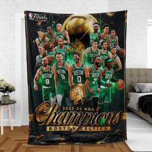 The Boston Celtics Are The 2023-2024 NBA Champions Fleece Blanket