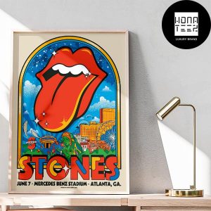 The Rolling Stones Hackney Diamonds Tour June 07 2024 at the Mercedes Benz Stadium Atlanta GA Fan Gifts Home Decor Poster Canvas