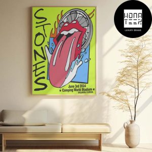 The Rolling Stones Hackney Diamonds Tour On June 3rd 2024 Camping World Stadium Florida Fan Gifts Home Decor Poster Canvas