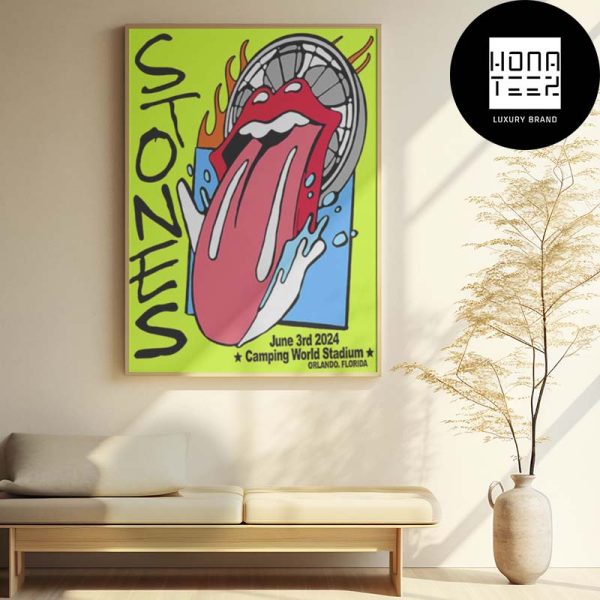 The Rolling Stones Hackney Diamonds Tour On June 3rd 2024 Camping World Stadium Florida Fan Gifts Home Decor Poster Canvas