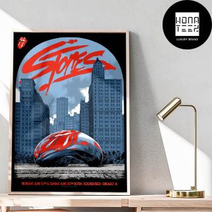 The Rolling Stones Two Shows at Chicago’s Soldier Field 27th and 30th June 2024 Fan Gifts Home Decor Poster Canvas