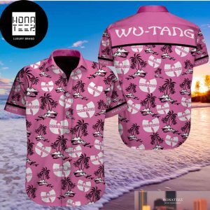 Wu-Tang Clan With Coconut Tree Pattern Pink Color 2024 Trendy Hawaiian Shirt