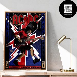 ACDC Tour at Wembley Stadium London England on July 03 and 07 2024 Fan Gifts Home Decor Poster Canvas