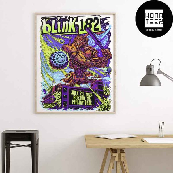 Blink-182 At The Fenway Park in Boston MA On July 23 2024 Fan Gifts Home Decor Poster Canvas