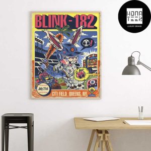 Blink-182 Concert At Citi Field Queens NY On July 21 2024 Fan Gifts Home Decor Poster Canvas