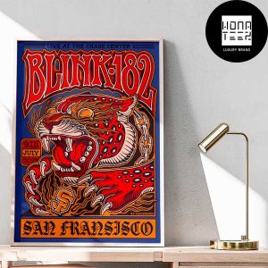 Blink-182 Show at the Chase Center in SAN FRANCISCO CA on July 09 2024 Fan Gifts Home Decor Poster Canvas