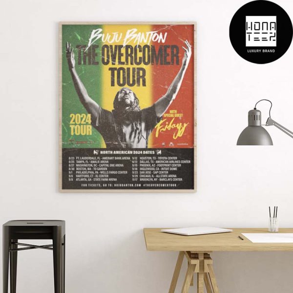 Buju Banton The Overcomer Tour 2024 Tour Date Fan Gifts Home Decor Poster Canvas