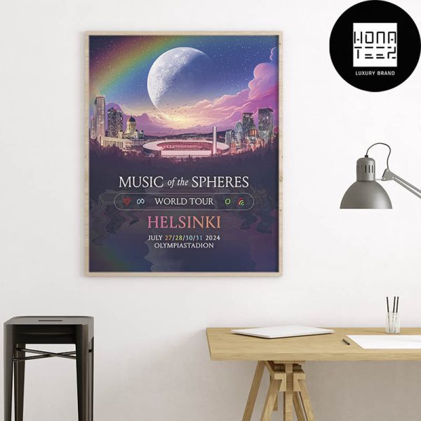 Coldplay Music Of The Spheres World Tour Helsinki July 27 28 29 30 2024 Fan Gifts Home Decor Poster Canvas