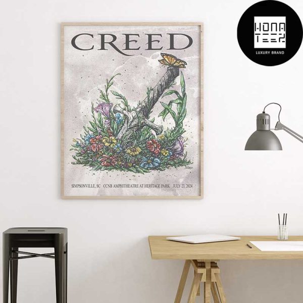 Creed Summer Of 99 Tour At The CCNB Amphitheatre At Heritage Park In Simpsonville SC On July 23 2024 Home Decor Poster Canvas