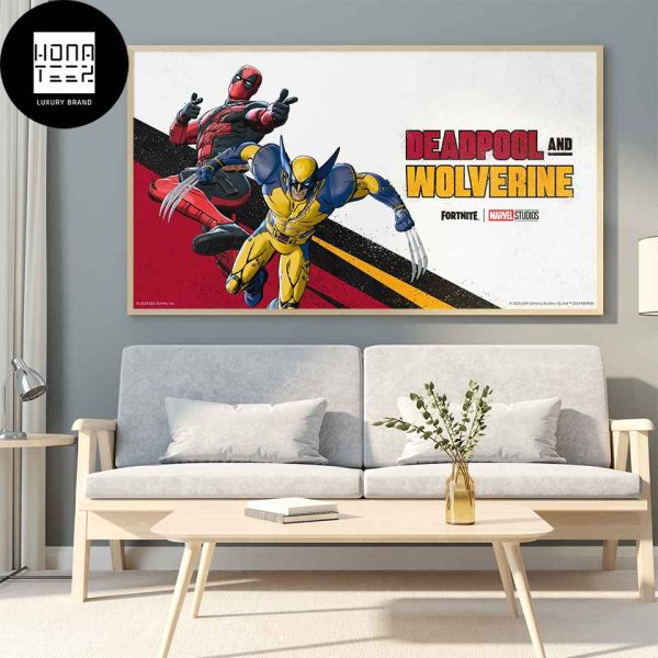 Deadpool And Wolverine On Fortnite Fan Gifts Home Decor Poster Canvas