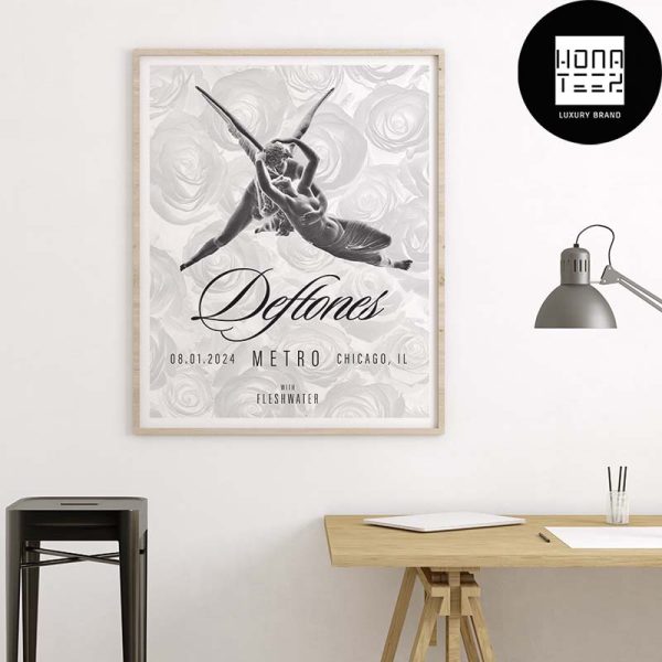 Deftones Concert At Metro Chicago IL On August 1 2024 Fan Gifts Home Decor Poster Canvas