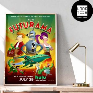 FUTURAMA Season 12 Premieres July 29 on Hulu Fan Gifts Home Decor Poster Canvas