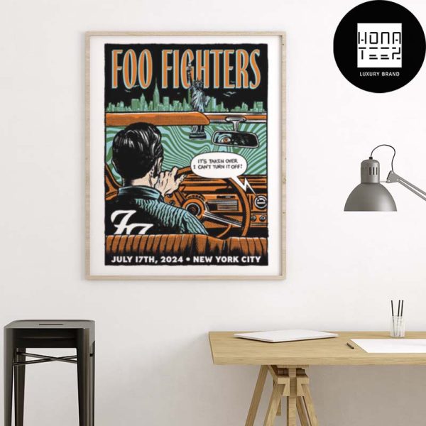 Foo Fighters Show at the Citi Field in Queens NY on July 17 2024 Fan Gifts Home Decor Poster Canvas