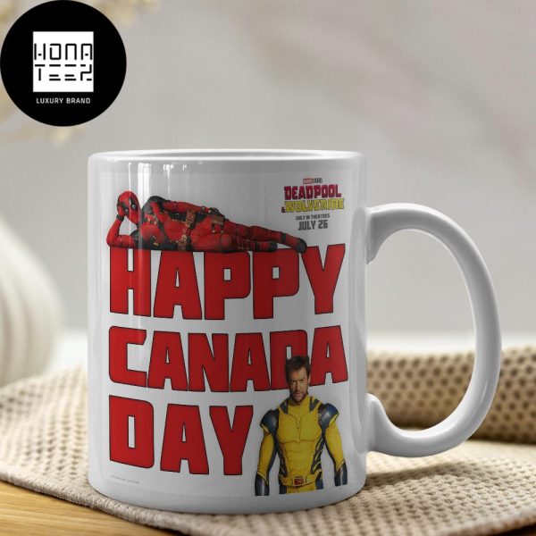 Happy Canada Day Deadpool And Wolverine 2024 Fan Gifts Ceramic Mug