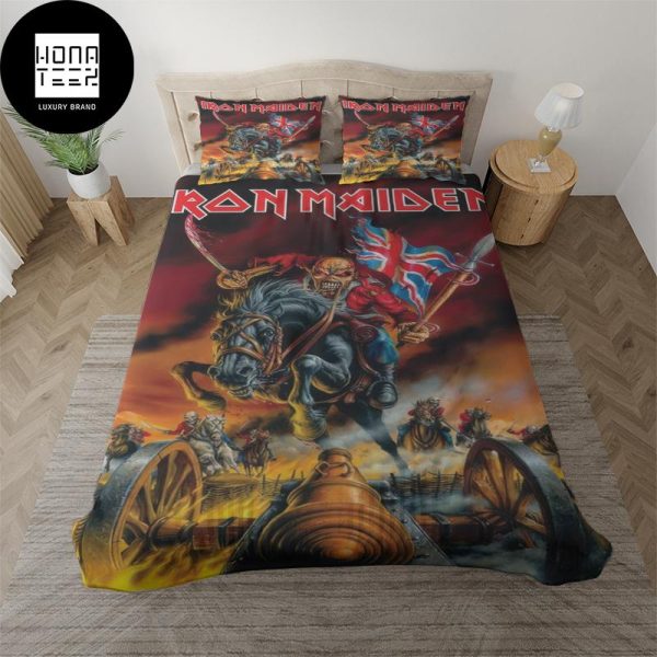 Iron Maiden Eddie On Horse Iron Maiden England King Bedding Set