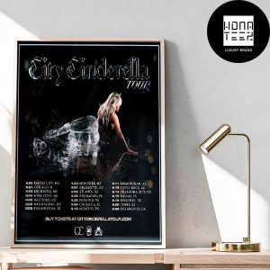 JT City Cinderella Tour Date 2024 Fan Gifts Home Decor Poster Canvas
