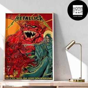 Metallica Concert at Estadio Cívitas Metropolitano in Madrid Spain on July 14 2024 Home Decor Poster Canvas