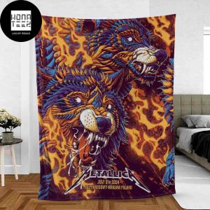 Metallica Concert at PGE Narodowy in Warsaw Poland on July 5 2024 Fan Gifts Fleece Blanket