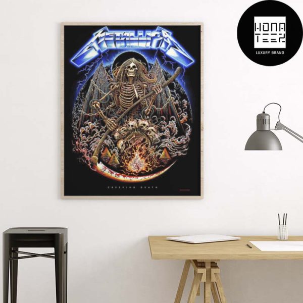 Metallica Creeping Death Happy 40th Anniversary Of Ride The Lightning Fan Gifts Home Decor Poster Canvas