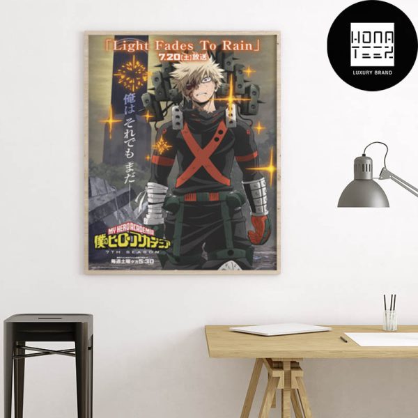 My Hero Academia Season 7 Light Fades To Rain Fan Gifts Home Decor Poster Canvas