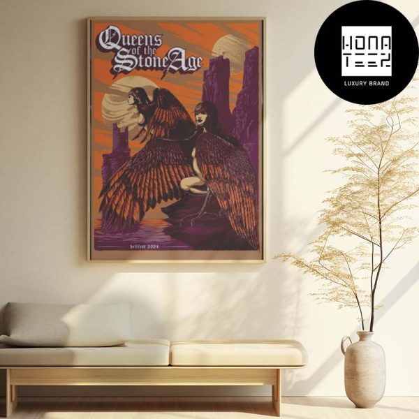 Queens Of The Stone Age at Hellfest 2024 Fan Gitfs Home Decor Poster Canvas