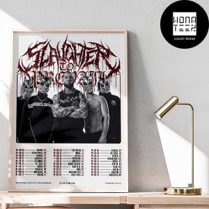 Slaughter To Prevail US and Canada Tour Date 2024 Fan Gitfs Poster Canvas