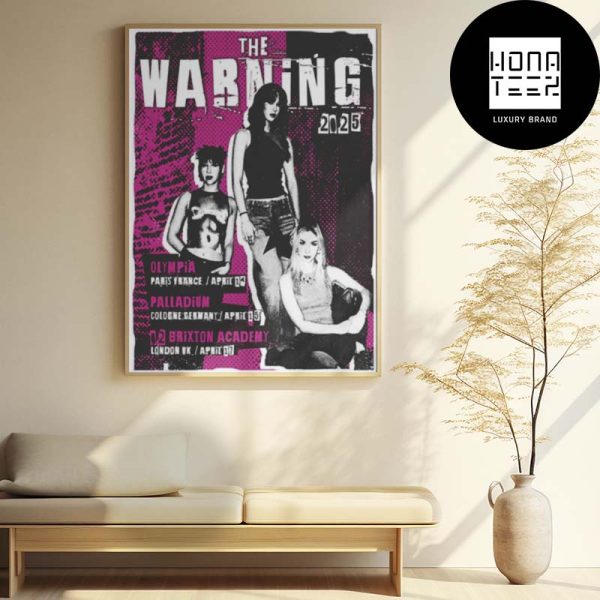 The Warning Band Tour 2025 in Paris and Cologne and London Fan Gifts Home Decor Poster Canvas