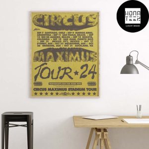 Travis Scott Circus Maximus Tour 2024 South America And Australia Tour Date Fan Gifts Home Decor Poster Canvas