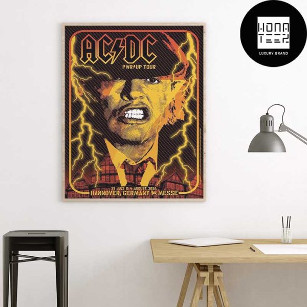 AC/DC POWER UP Tour In Hannover On July 31 And August 04 2024 At Hannover Messe Fan Gifts Home Decor Poster Canvas