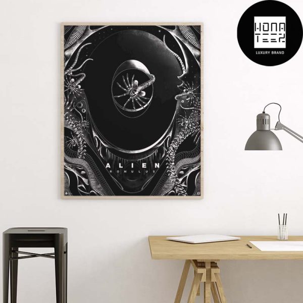 Alien Romulus New Design Black And White Fan Gifts Home Decor Poster Canvas