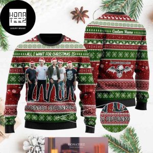 All I Want For Christmas Is Avenged Sevenfold Custom Name 2024 Ugly Christmas Sweater