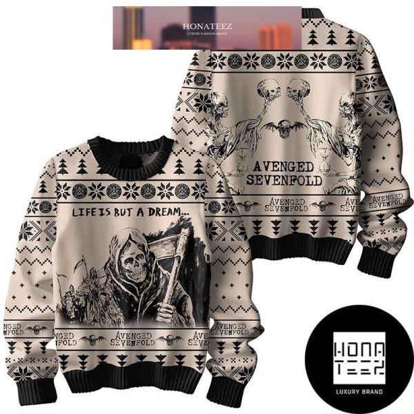 Avenged Sevenfold Life Is But A Dream Signature 2024 Christmas Ugly Sweater