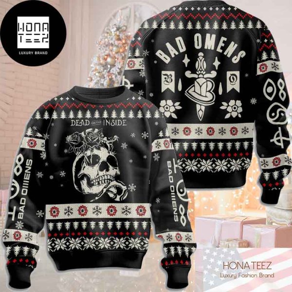 Bad Omens Dead On The Inside Exit Wounds 2024 Ugly Christmas Sweater