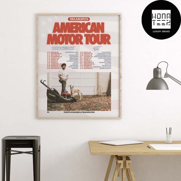 Bilmuri THE AMERICAN MOTOR TOUR 2024 Fan Gifts Home Decor Poster Canvas