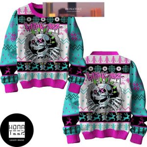 Blink-182 Iron Skull With Bunny Fuck You 2024 Christmas Ugly Sweater