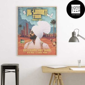 Diljit Dosanjh Dil-Luminati Tour Middle East In Abu Dhabi On 9th November Fan Gifts Home Decor Poster Canvas