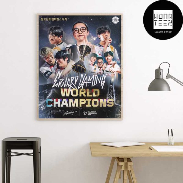 EDWARD GAMING Are The 2024 Valorant Champions Fan Gifts Home Decor Poster Canvas