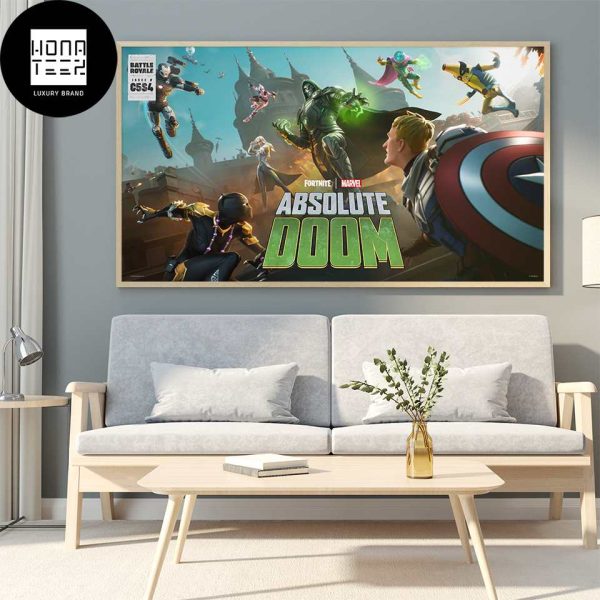 Fortnite X Marvel Absolute Doom Fan Gifts Home Decor Poster Canvas