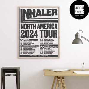 Inhaler North America 2024 Tour Date Fan Gifts Home Decor Poster Canvas