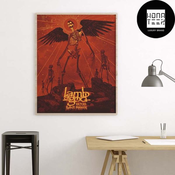 Lamb Of God Live At Red Rocks Amphitheatre On August 29th 2024 Fan Gifts Home Decor Poster Canvas