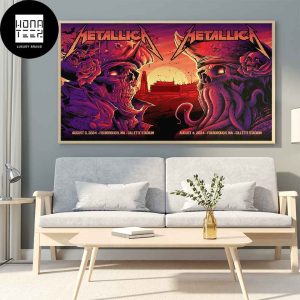 Metallica M72 Foxborough At Gillette Stadium On August 02 And 04 2024 Fan Gifts Home Decor Poster Canvas