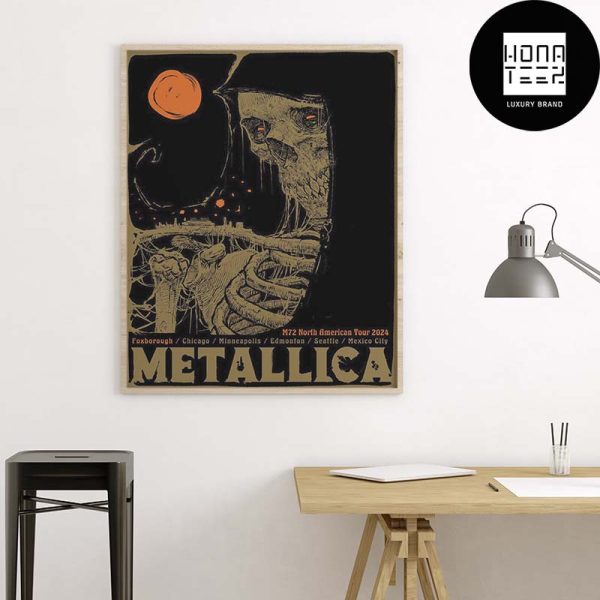 Metallica M72 Foxborough On August 01 04 2024 Fan Gifts Home Decor Poster Canvas