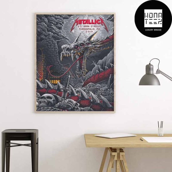 Metallica M72 Minneapolis At US Bank Stadium Minneapolis On August 18 2024 Fan Gifts Home Decor Poster Canvas