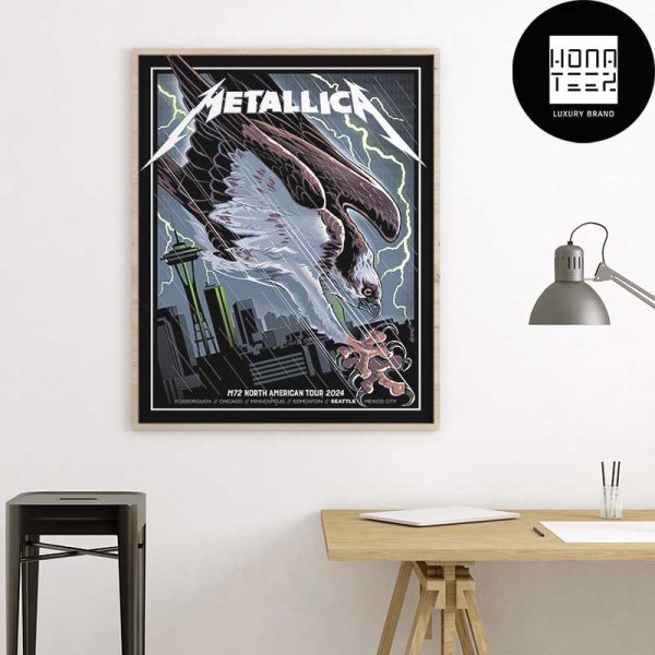 Metallica M72 North American Tour At Lumen Field In Seattle WA On August 30 2024 Fan Gifts Home Decor Poster Canvas